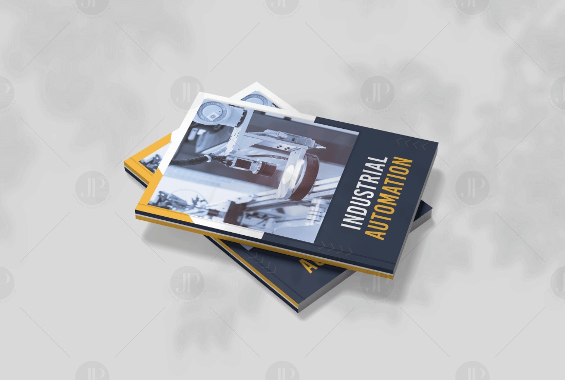 Industrial Automation Book Cover Design with Elegant Theme