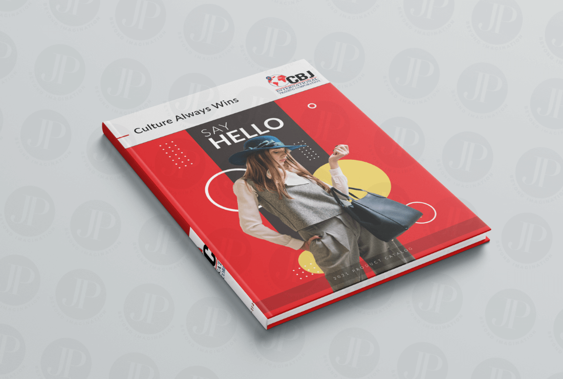 Fashion Design Book Cover Design Template with Red Cover