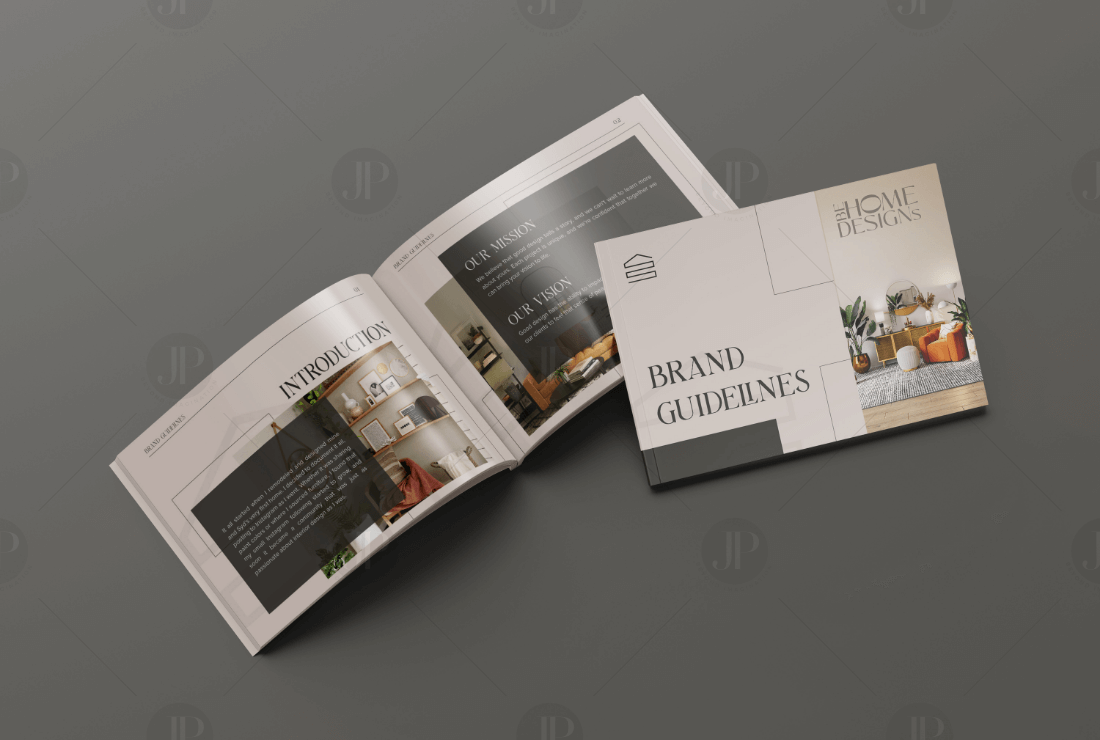 Home Design and Interior Brand Guide Book Design Template