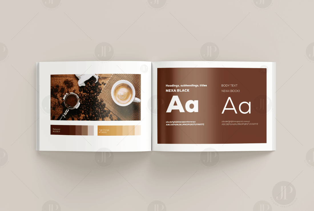 Abstract Typography Brand Guide Book Cover Design Template