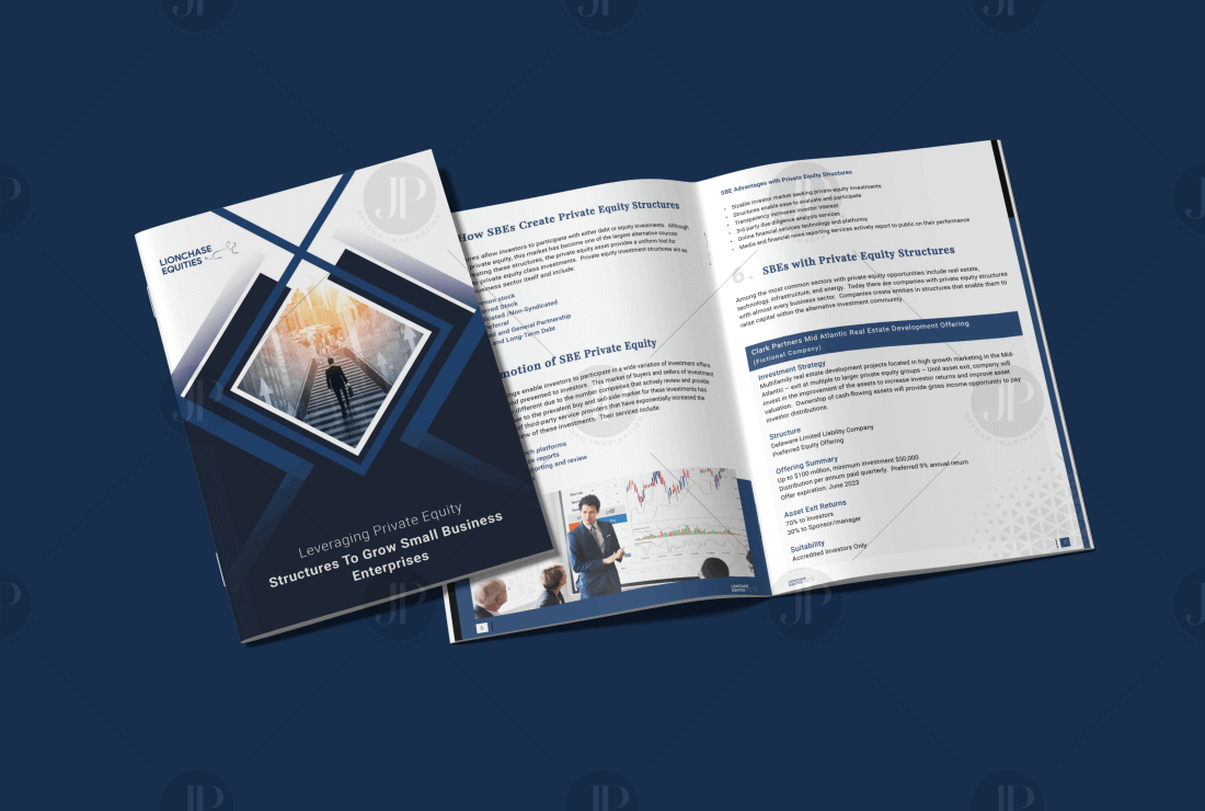 Creative Bi-Fold Brochure Design Template on Blue Theme