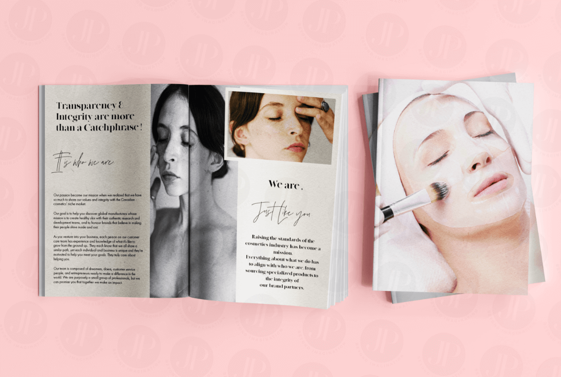 Skincare and Facial Business Brochure Design Mockup