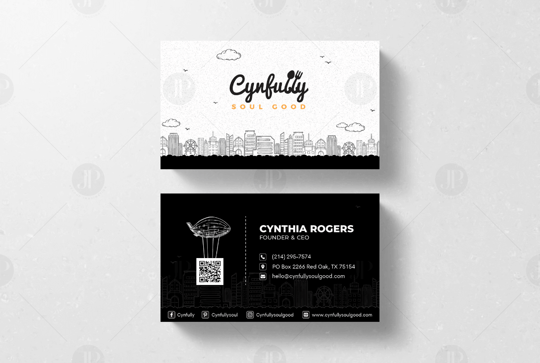 Modern Black and White Business Card Design for your Business