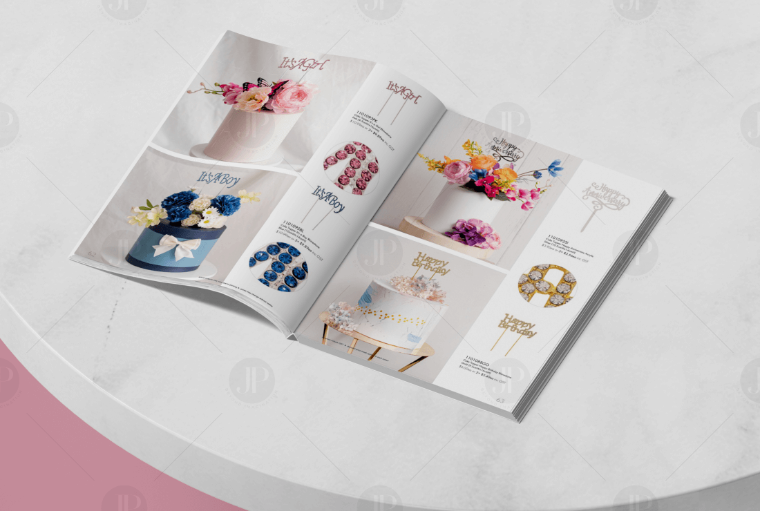 Flower Shop Catalog Design Template Mockup