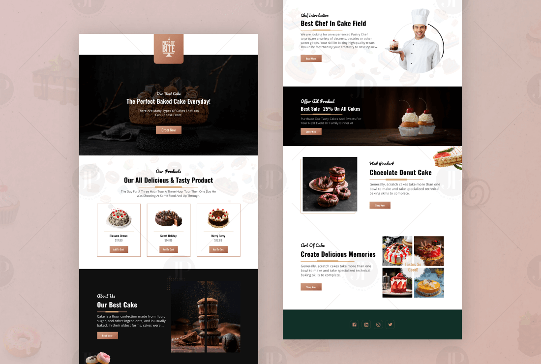 Food Industry E-mail Template Design Samples
