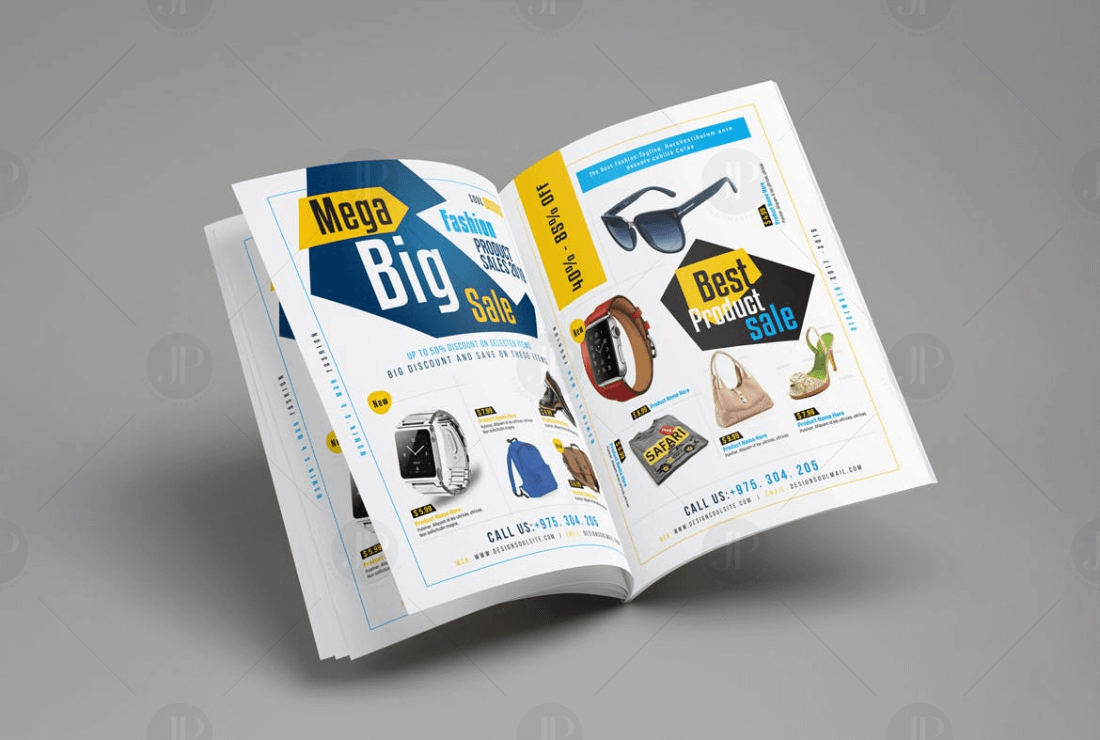 Best E-Commerce Products Magazine Book Layout Design Template