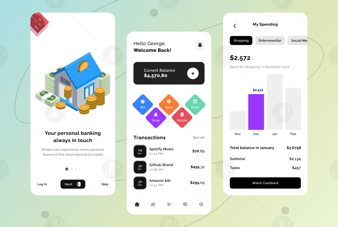 Banking Mobile App UI kit