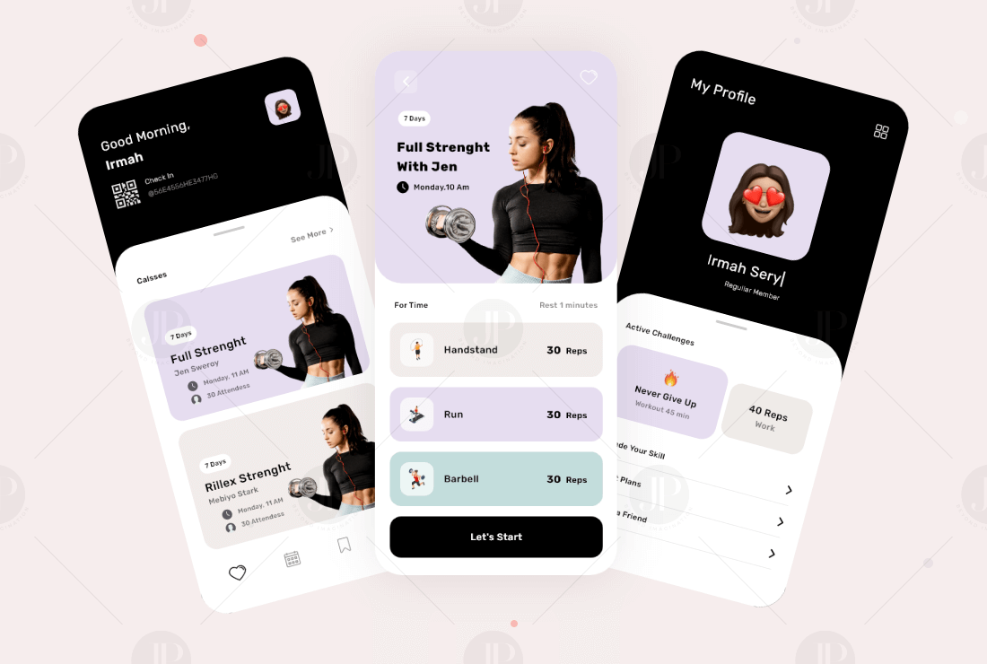 Fitness & Wellness Mobile App UI Design Idea