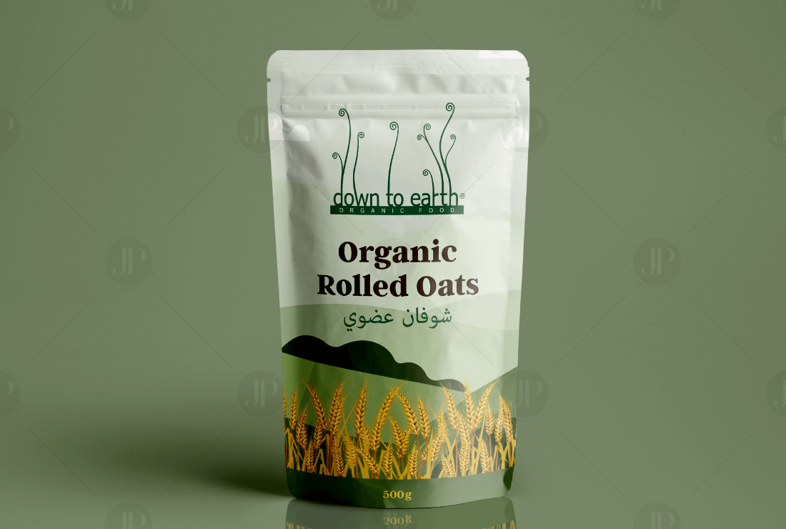 Organic Rolled Oats Brand Packaging and Label Design