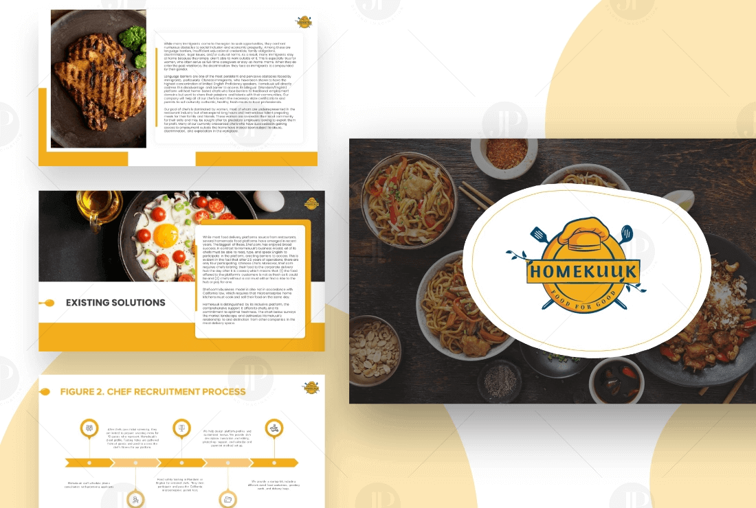 Food Template Report Presentation Design Mockup