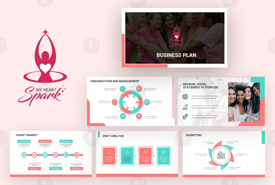 Creative Business Plan PowerPoint Presentation with Slides and Charts Design Template