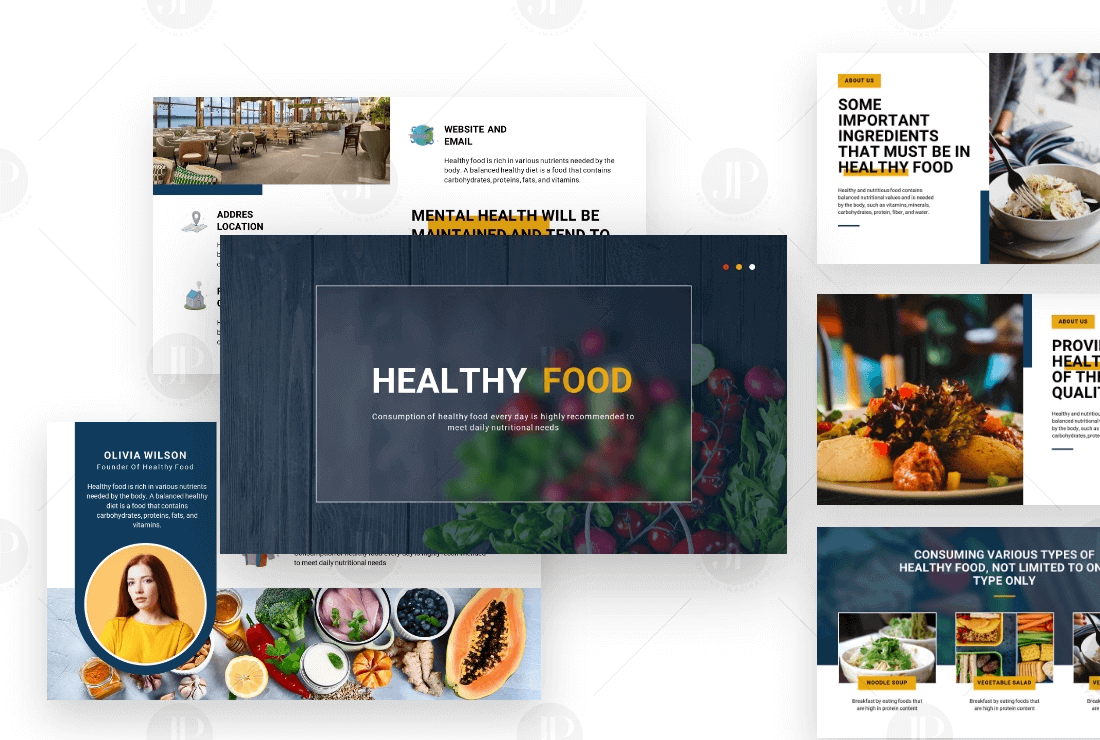 Healthy Food Template Design Presentation Ideas