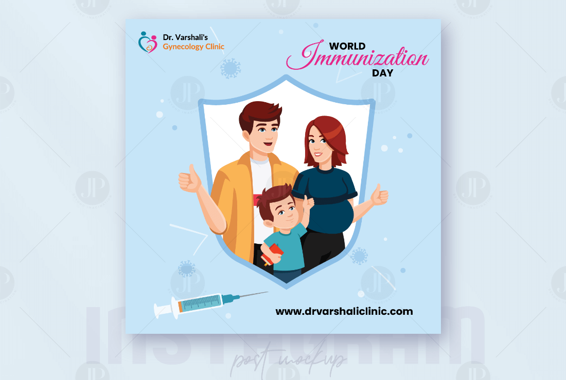 Unique and Simple World Immunization Day Social Media Post Design