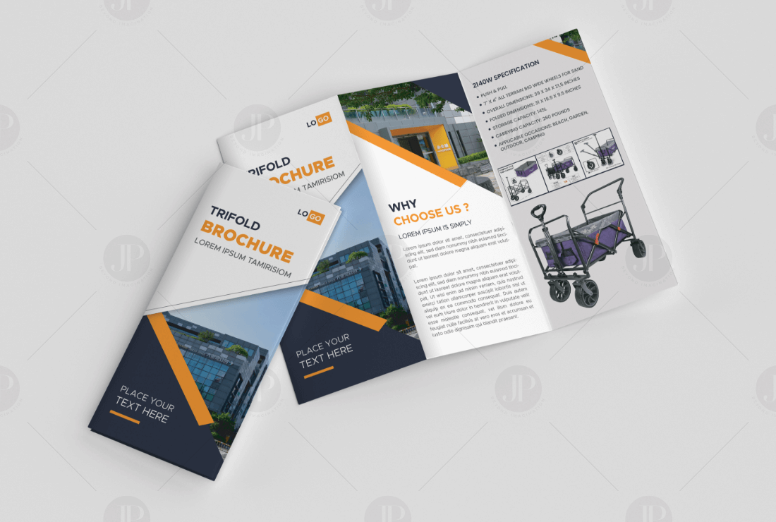 Professional Business Presentation Tri-fold Brochure Design Template