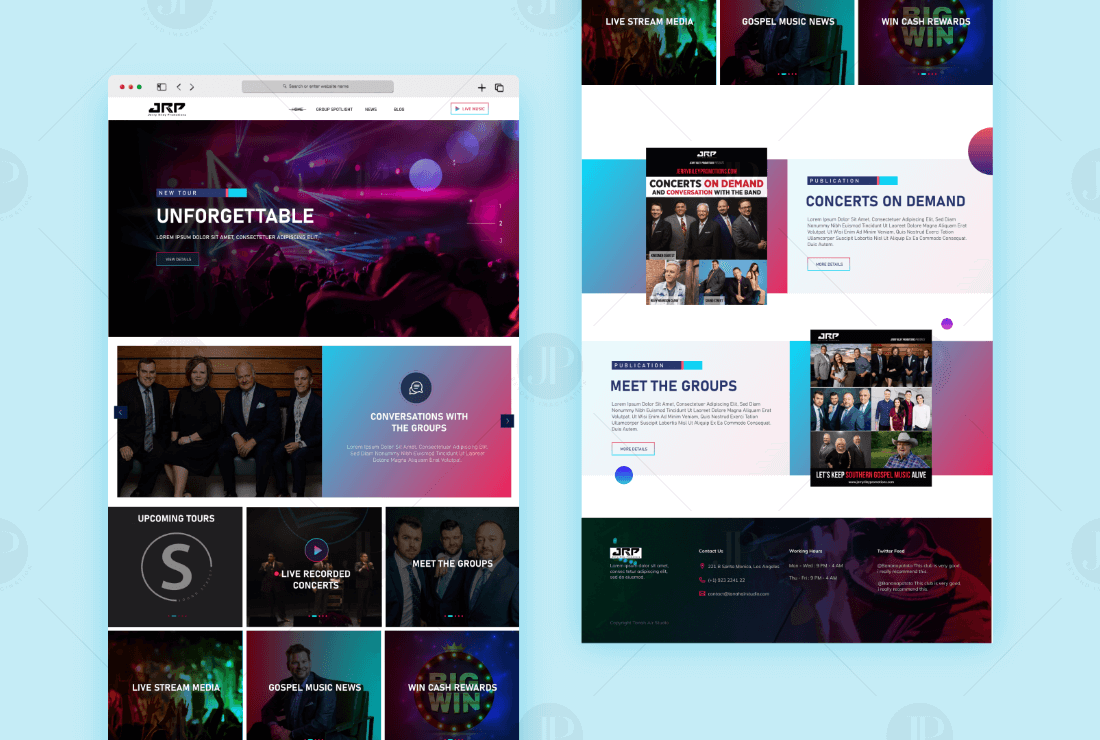 Creative Event Management and Event Planner UI UX Design for your Business