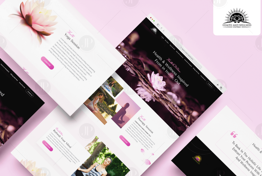 Yoga and Health and Wellness Website UI Design Template